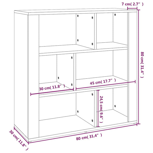 Senkki harmaa Sonoma 80x30x80 cm tekninen puu