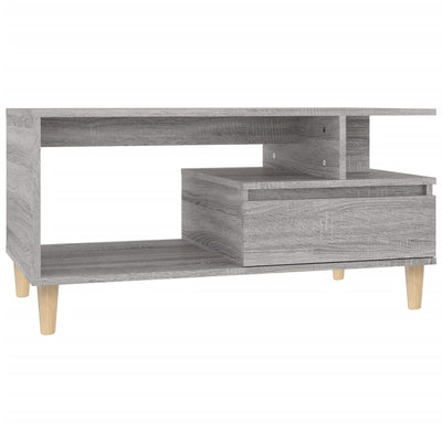 Sohvapöytä harmaa Sonoma 90x49x45 cm tekninen puu
