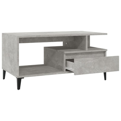 Sohvapöytä betoninharmaa 90x49x45 cm tekninen puu