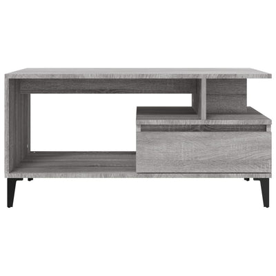 Sohvapöytä harmaa Sonoma 90x49x45 cm tekninen puu