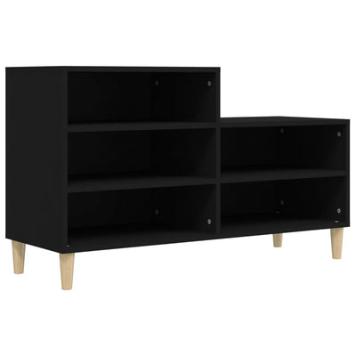 Kenkäkaappi musta 102x36x60 cm tekninen puu