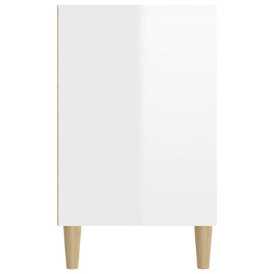 Kenkäkaappi korkeakiilto valkoinen 102x36x60 cm tekninen puu