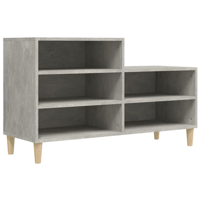 Kenkäkaappi betoninharmaa 102x36x60 cm tekninen puu