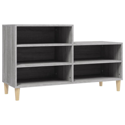 Kenkäkaappi harmaa Sonoma 102x36x60 cm tekninen puu