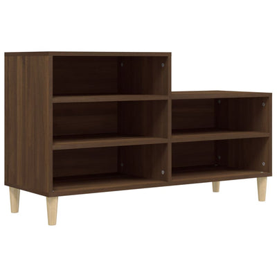 Kenkäkaappi ruskea tammi 102x36x60 cm tekninen puu