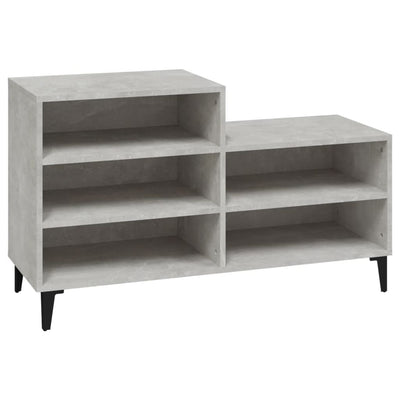 Kenkäkaappi betoninharmaa 102x36x60 cm tekninen puu