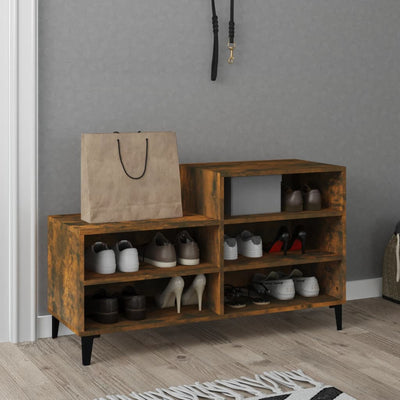Kenkäkaappi savutammi 102x36x60 cm tekninen puu