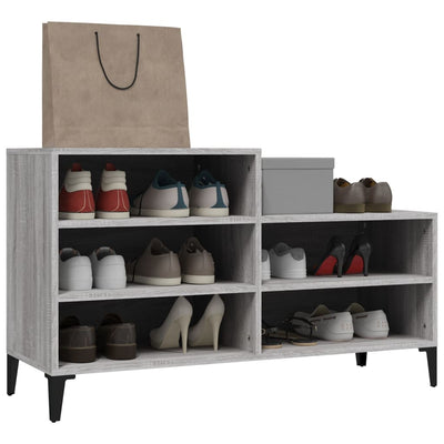 Kenkäkaappi harmaa Sonoma 102x36x60 cm tekninen puu