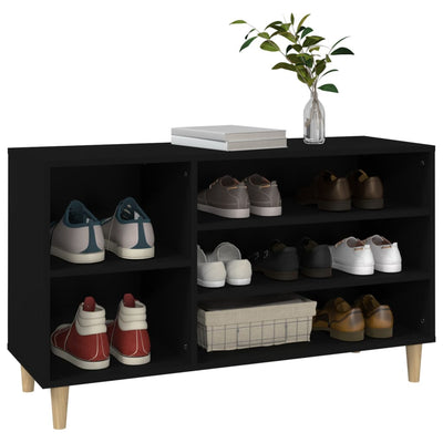 Kenkäkaappi musta 102x36x60 cm tekninen puu