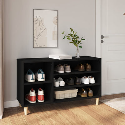 Kenkäkaappi musta 102x36x60 cm tekninen puu