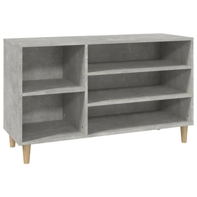 Kenkäkaappi betoninharmaa 102x36x60 cm tekninen puu