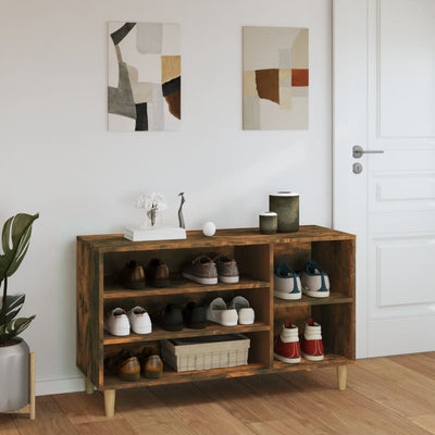 Kenkäkaappi savutammi 102x36x60 cm tekninen puu