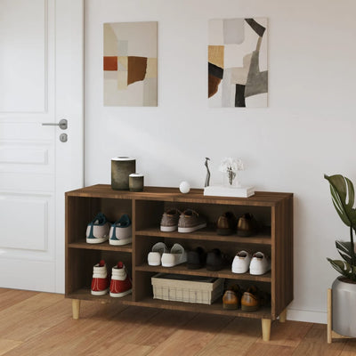Kenkäkaappi ruskea tammi 102x36x60 cm tekninen puu