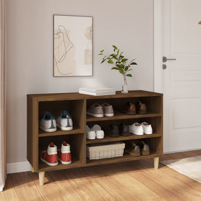 Kenkäkaappi ruskea tammi 102x36x60 cm tekninen puu