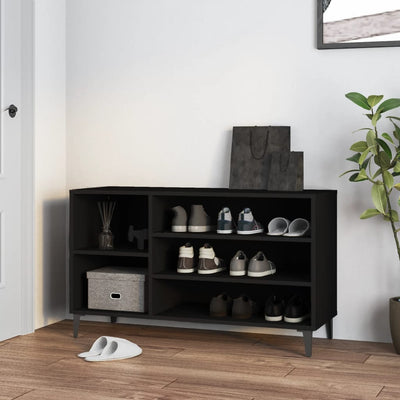 Kenkäkaappi musta 102x36x60 cm tekninen puu