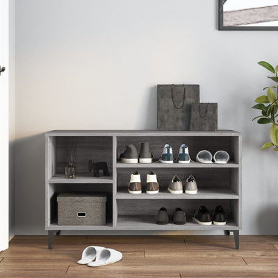Kenkäkaappi harmaa Sonoma 102x36x60 cm tekninen puu
