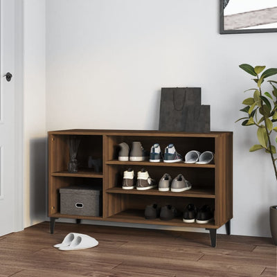 Kenkäkaappi ruskea tammi 102x36x60 cm tekninen puu