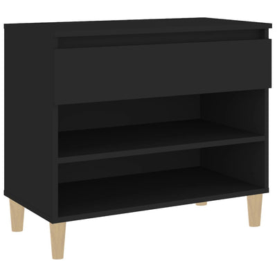 Kenkäkaappi musta 70x36x60 cm tekninen puu