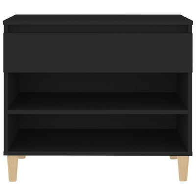 Kenkäkaappi musta 70x36x60 cm tekninen puu