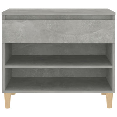 Kenkäkaappi betoninharmaa 70x36x60 cm tekninen puu