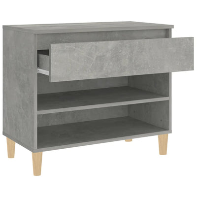 Kenkäkaappi betoninharmaa 70x36x60 cm tekninen puu