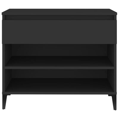 Kenkäkaappi musta 70x36x60 cm tekninen puu