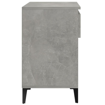 Kenkäkaappi betoninharmaa 70x36x60 cm tekninen puu