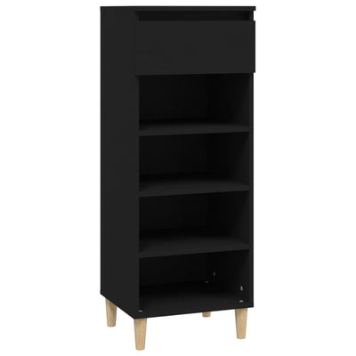 Kenkäkaappi musta 40x36x105 cm tekninen puu