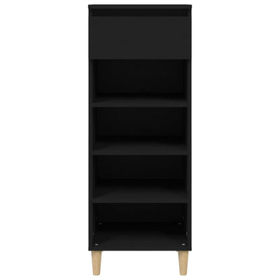 Kenkäkaappi musta 40x36x105 cm tekninen puu