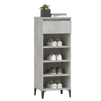 Kenkäteline betoninharmaa 40x36x105 cm tekninen puu