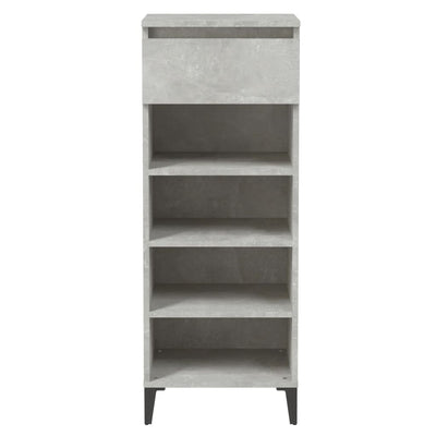 Kenkäteline betoninharmaa 40x36x105 cm tekninen puu