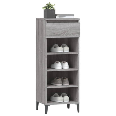 Kenkäteline harmaa Sonoma 40x36x105 cm tekninen puu