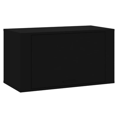 Seinäkenkäkaappi musta 70x35x38 cm tekninen puu