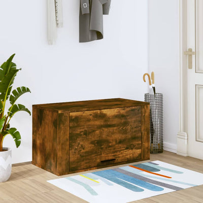 Seinäkenkäkaappi savutammi 70x35x38 cm täysi mänty