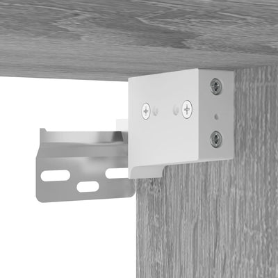Seinäkenkäkaappi harmaa Sonoma 70x35x38 cm täysi mänty