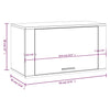 Seinäkenkäkaappi harmaa Sonoma 70x35x38 cm täysi mänty