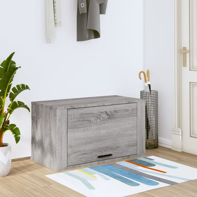 Seinäkenkäkaappi harmaa Sonoma 70x35x38 cm täysi mänty