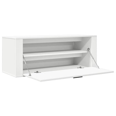 Valkoinen seinäkenkäkaappi Cirap 100x35x38cm (puinen)