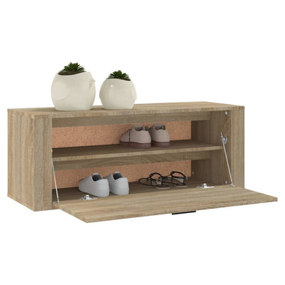 Seinäkenkäkaappi Sonoma-tammi 100x35x38 cm tekninen puu