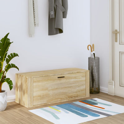 Seinäkenkäkaappi Sonoma-tammi 100x35x38 cm tekninen puu