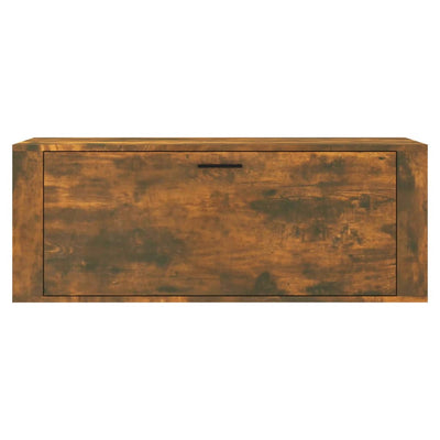 Seinäkenkäkaappi savutammi 100x35x38 cm tekninen puu