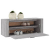 Seinäkenkäkaappi harmaa Sonoma 100x35x38 cm tekninen puu