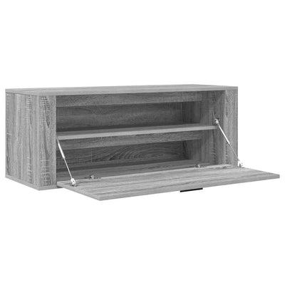 Harmaa seinäkenkäkaappi Cirap 100x35x38cm (puinen)