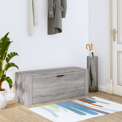 Seinäkenkäkaappi harmaa Sonoma 100x35x38 cm tekninen puu