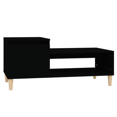 Sohvapöytä musta 100x50x45 cm tekninen puu