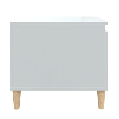 Valkoinen sohvapöytä Calistita 100x50x45cm (korkeakiilto, puinen)