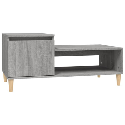 Sohvapöytä harmaa Sonoma 100x50x45 cm tekninen puu