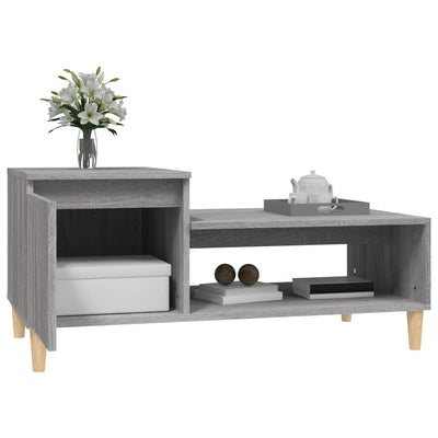Sohvapöytä harmaa Sonoma 100x50x45 cm tekninen puu