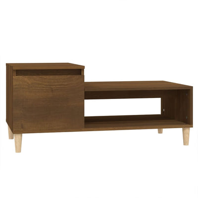 Sohvapöytä ruskea tammi 100x50x45 cm tekninen puu
