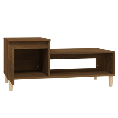 Sohvapöytä ruskea tammi 100x50x45 cm tekninen puu